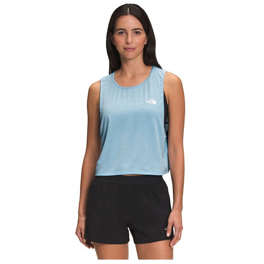 The North Face Women's Sky Blue Sleeveless Wander Crossback Tank - Women M Tank